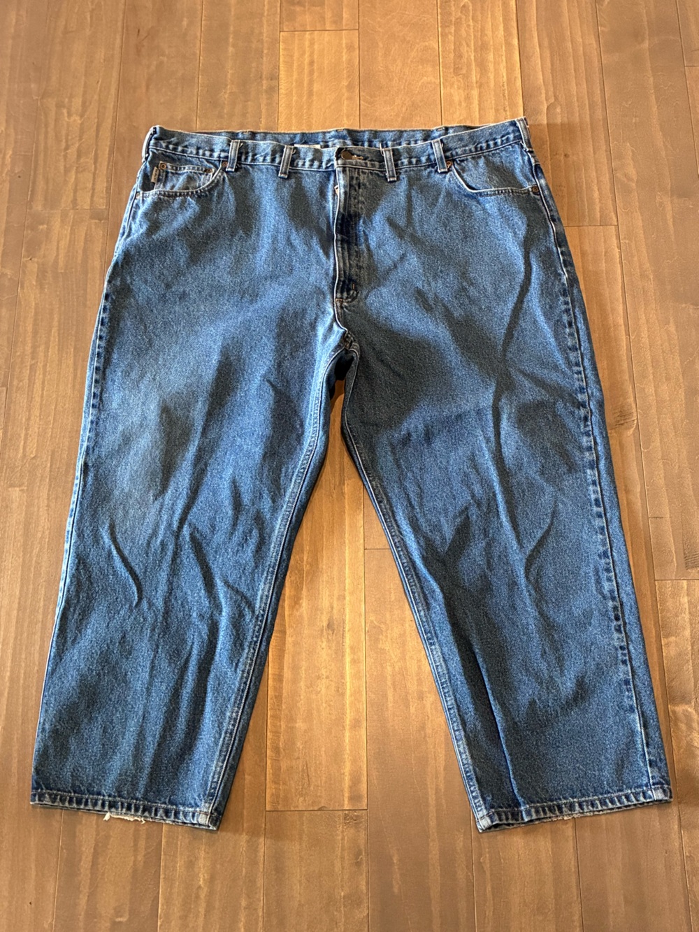 Carhartt Mens 48x28 Relaxed Fit Blue Denim Jeans B 160 DST